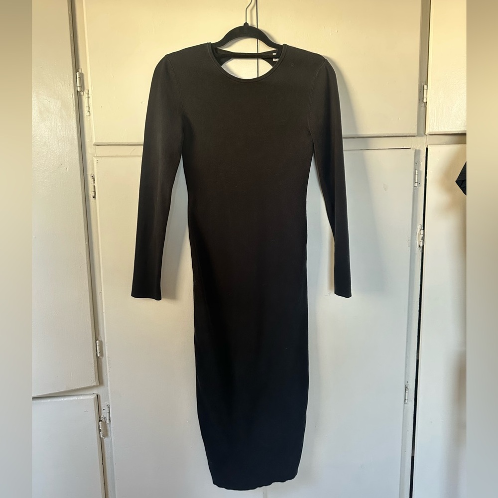 A.L.C Black Long Sleeve Cocktail Dress